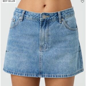 NWT Glassons Low Rise Denim Mini Skirt